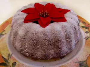Постный кекс с вареньем