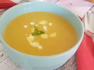 Постный картофельный суп с соевым молоком