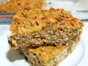 Пирог с луком-пореем и овсяными хлопьями