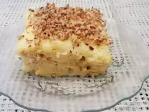 Пудинг торт из печенья с бананами