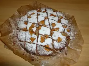 Яблочный пирог с кусочками яблок