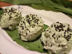 Вкусная полезная закуска с творогом и черемшой