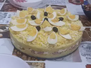 Салатный торт слоями