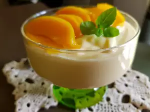 Крем с рикоттой и персиками