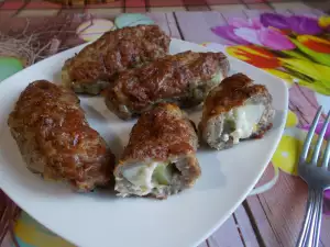 Мини-рулетики с мясом и начинкой