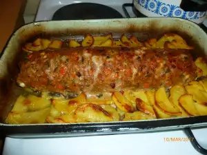 Руло Мозаика с картошечкой в духовке