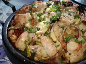 Божественный сач с курицей и овощами