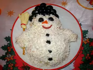 Салат «Снеговик» с курицей