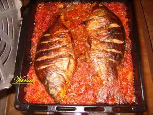 Вкусный карп с начинкой