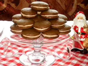 Мягкое шоколадное печенье с арахисовым кремом