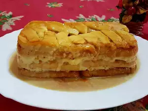 Пирог с яблоками и печеньем Дамские пальчики