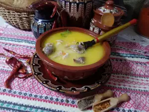 Домашний суп из петуха