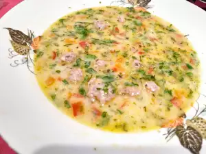Вкусный суп с фрикадельками