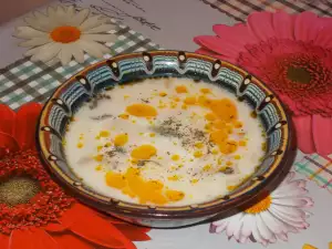 Суп с отварным свиным языком