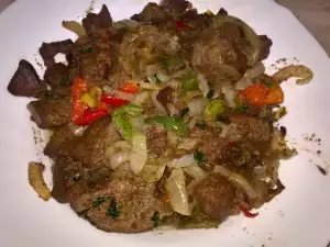 Вкусная свиная печень