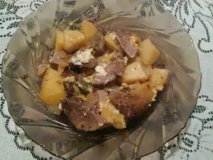 Свиной язык с картофелем