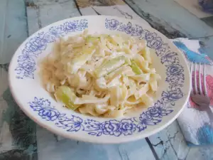 Тальятелле с кабачками и сливками