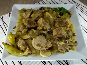 Нежная телятина с грибами