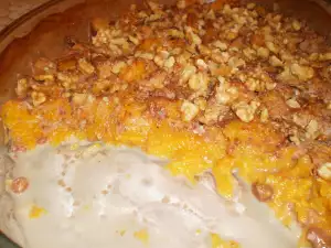 Тыква с молоком и рисом в духовке