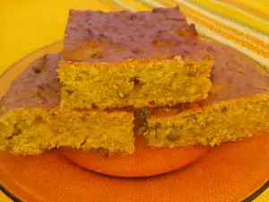 Пирог из тыквы и муки рожкового дерева