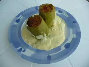 Фаршированные кабачки с мясным фаршем и рисом