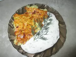 Запеканка с кабачками и молочным соусом