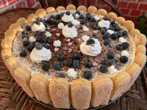 Торт с печеньем Дамские пальчики и сгущенным молоком