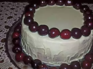 Торт с маскарпоне и черешней