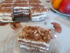 Легкий торт с домашним кремом