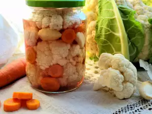 Быстрое соленье с цветной капустой