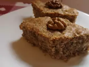 Турецкий ревани с грецкими орехами