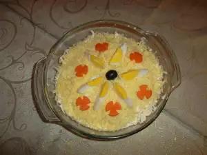 Воздушный салат с брынзой