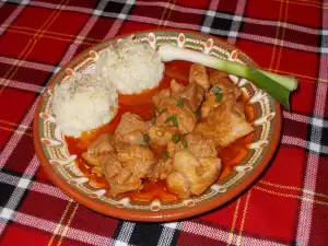 Винный кебаб с масляным рисом
