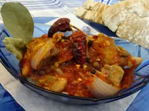 Рагу из телятины с луком