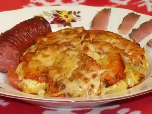 Картошка, запеченная с помидорами