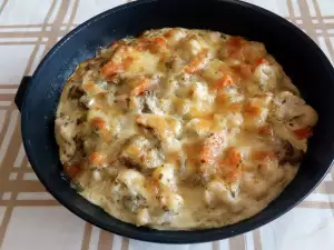 Запеканка с баклажаном и цветной капустой