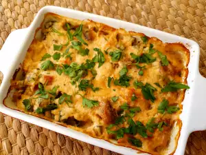 Запеканка с курицей и грибами