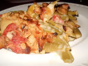 Гратен с стручковой фасолью