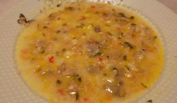 Густой суп из ягнятины с рисом