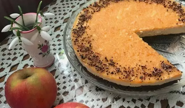Чизкейк с яблоками и корицей