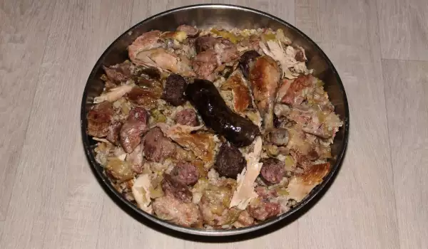 Болгарское праздничное блюдо из мяса - Банска Капама