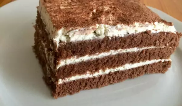 Быстрый торт с легким кремом