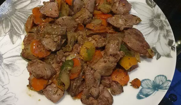Быстрая печень цыпленка на сковороде