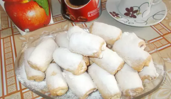 Белое печенье с рахат-лукумом