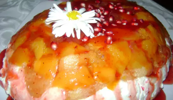 Пирог с печеньем дамские пальчики со сметаной