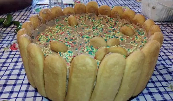 Торт из печенья Дамские пальчики со сметаной