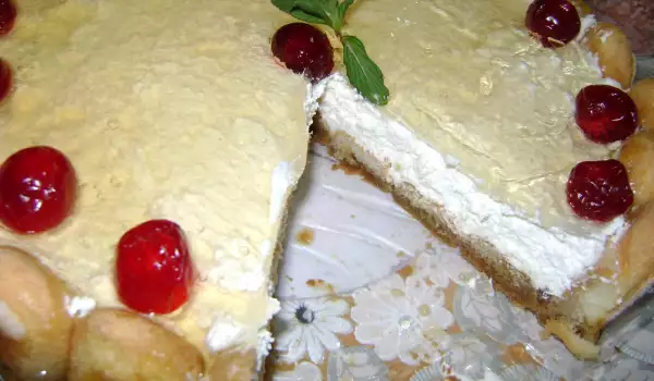 Торт из печенья Дамские пальчики с сыром Маскарпоне и сметаной