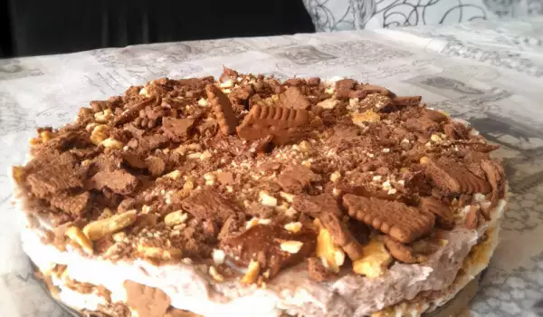 Торт из печенья со сливочным сыром и сметаной
