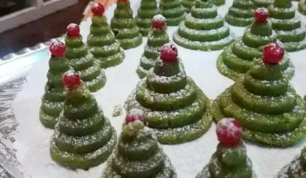 Рождественские елочки из печенья
