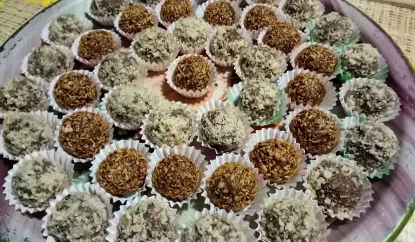 Шоколадные шарики с фундуком